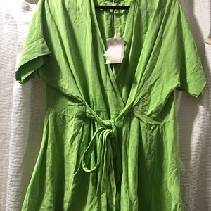Beach coverup/tunic LIME YELLOW